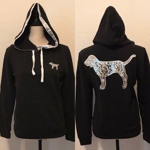 PINK Sequin Bling Pullover Hoodie